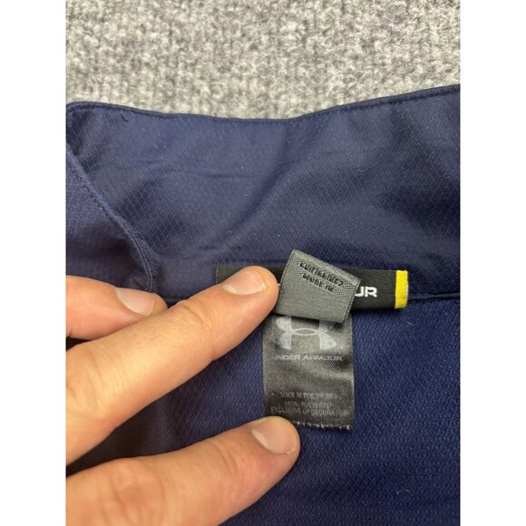 Under Armour Jacket Mens Small Navy Blue Full Zip Warm Up Track Athletic - Picture 3 of 8